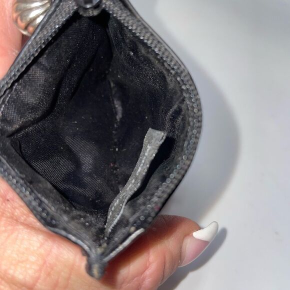 Brighton Black Leather Coin & Card Wallet - Picture 3 of 5